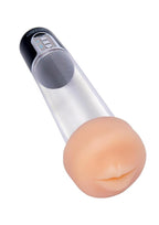 Lux Fetish 2 in 1 Blowjob Auto Sucker & Penis Englarger Pump - Black