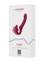 Lovense Lapis Rechargeable Silicone App Control Dual End Strapless Strap-On - Magenta
