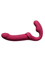 Lovense Lapis Rechargeable Silicone App Control Dual End Strapless Strap-On - Magenta