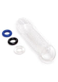 Size Up Texured Clear View Penis Extender with Ball Loop 1.5in