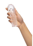 Size Up Texured Clear View Penis Extender with Ball Loop 1.5in