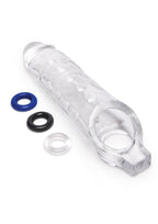 Size Up Studded Clear View Penis Extender with Ball Loop 1in