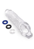 Size Up Studded Clear View Penis Extender with Ball Loop 1in