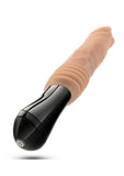 Dr. Skin Platinum Collection Silicone Dr. Knight Rechargeable Thrusting Gyrating Vibrating Dildo 10.5in - Vanilla