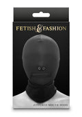 Fetish & Fashion Zippered Mouth Hood - Black