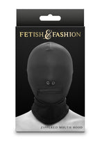 Fetish & Fashion Zippered Mouth Hood - Black