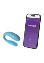 We-Vibe Sync Go App Control Rechargeable Silicone Couples Vibrator - Turquoise