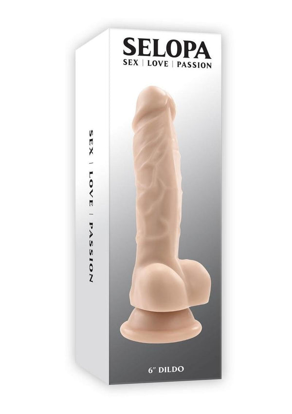 Selopa Dildo with Balls 6in. - Vanilla