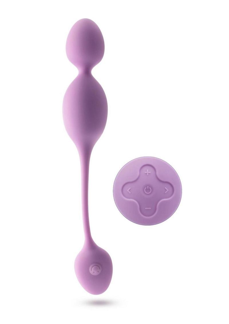 Wellness Raine Rechargeable Silicone Vibrating Kegel Ball with Remote Control - Lilac