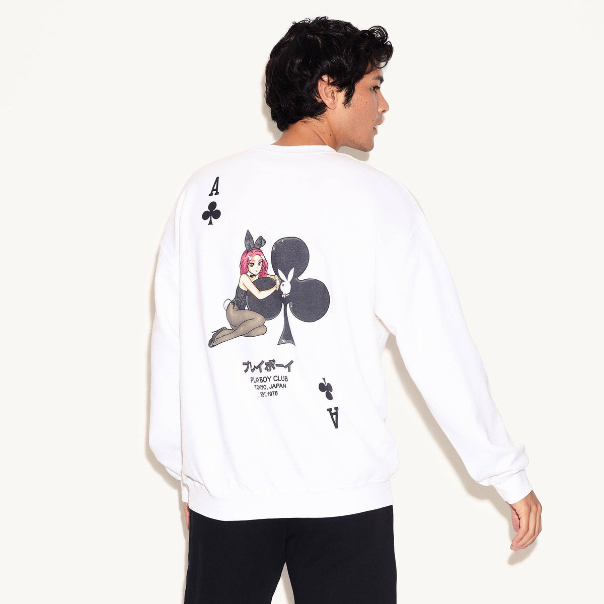 PLAYBOY Ace of Club Crewneck Sweatshirt