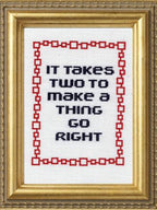 It Takes Two - Cross Stitch