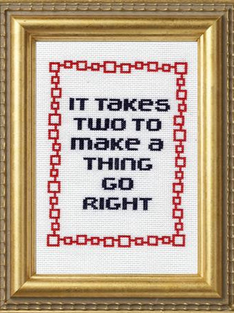 It Takes Two - Cross Stitch