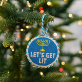 Let's Get Lit Needlepoint Ornament