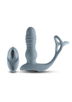 Renegade The Handyman Rechargeable Silicone Cock Ring and Prostate Massager with Remote Control - Gray