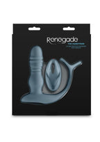 Renegade The Handyman Rechargeable Silicone Cock Ring and Prostate Massager with Remote Control - Gray
