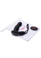 Envy Toys Thruster Rechargeable Silicone P-Spot Vibrator & Dual Stamina Ring with Remote Control - Black