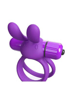 4T Ohare XL Silicone Rabbit Vibrating Cock Ring - Grape