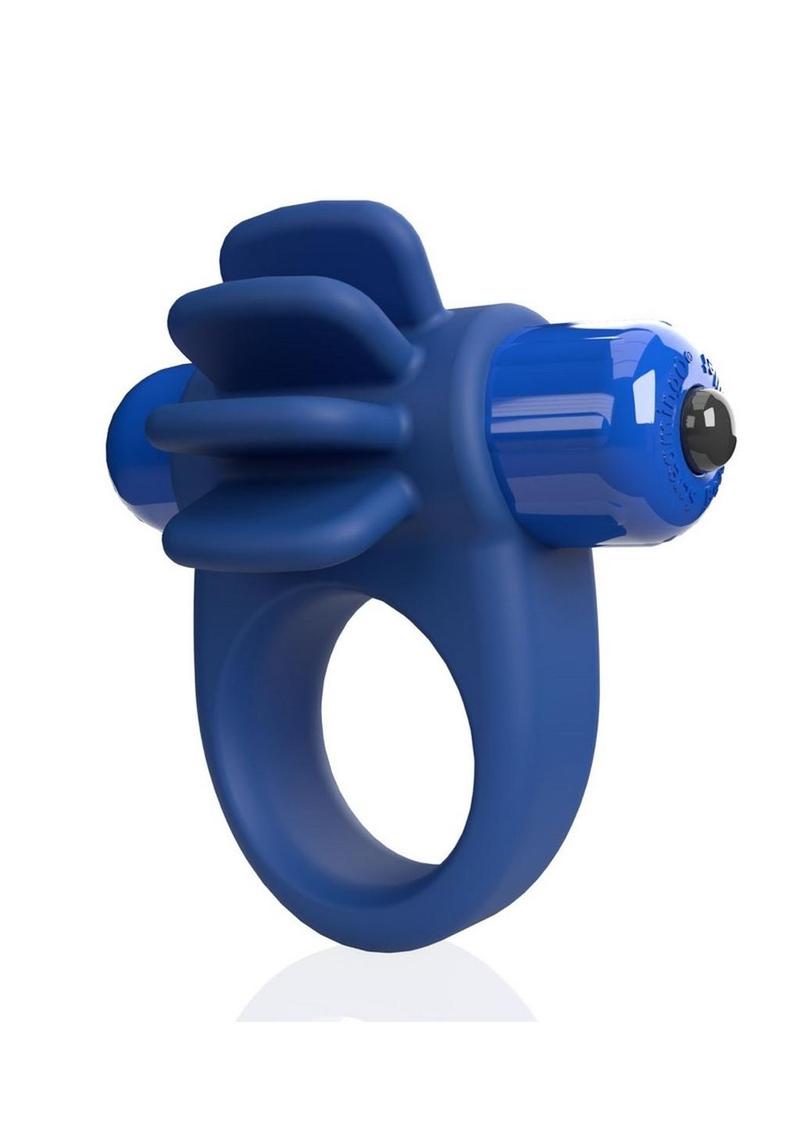 4T Skooch Vibrating Cock Ring with Clitoral Stimulator - Blueberry