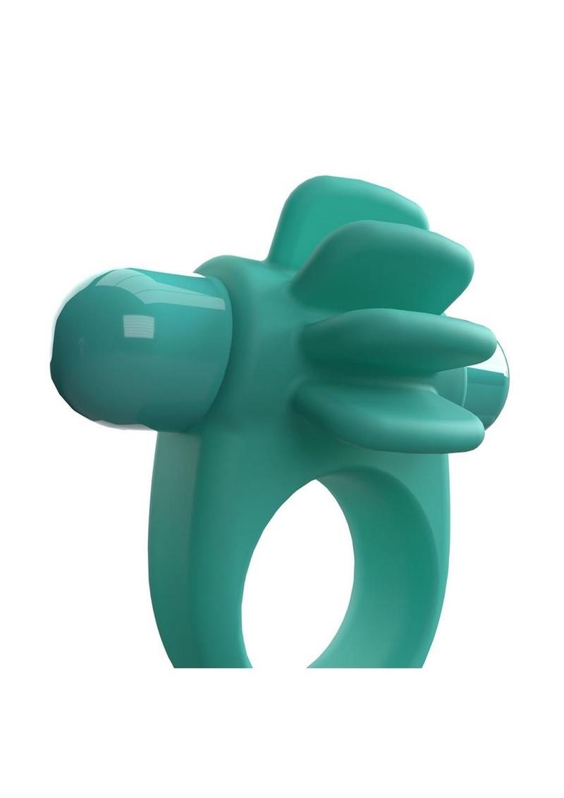 4T Skooch Vibrating Cock Ring with Clitoral Stimulator - Kiwi