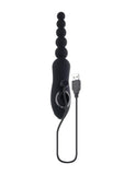 Playboy Let it Bead Rechargeable Silicone Anal Beads - Black