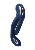 Zero Tolerance Ring Around the Rosy Rechargeable Silicone Double Cock Ring - Blue