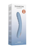 Svakom Ava Neo Rechargeable Silicone Vibrator with Remote Control - Blue