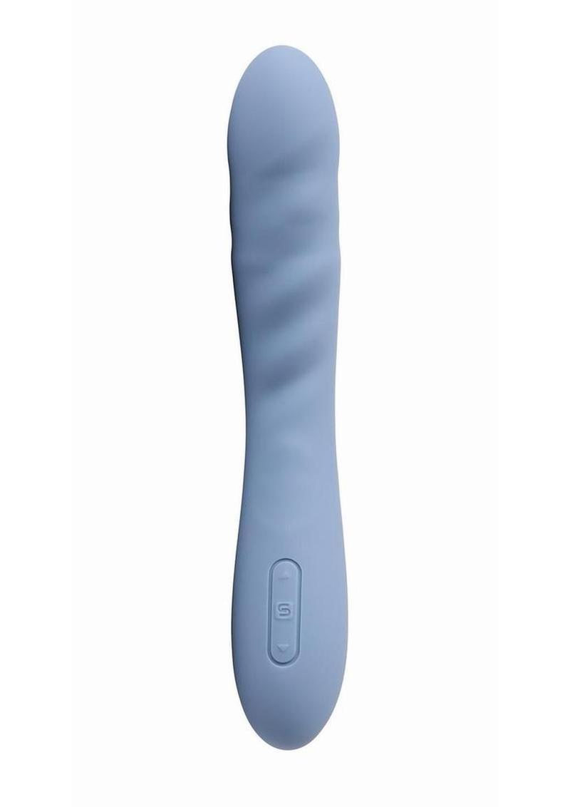 Svakom Ava Neo Rechargeable Silicone Vibrator with Remote Control - Blue