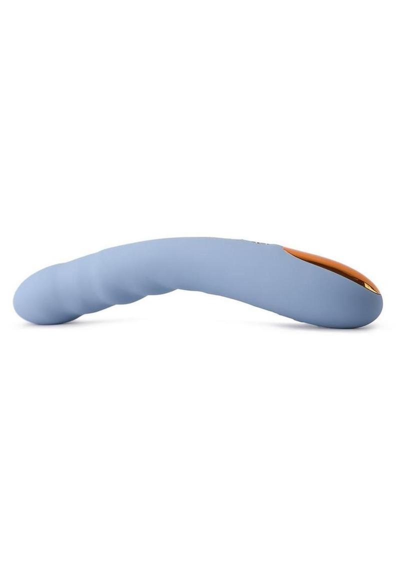 Svakom Ava Neo Rechargeable Silicone Vibrator with Remote Control - Blue