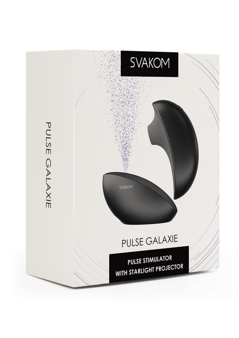 Svakom Pulse Galaxie App Control Rechargeable Silicone Clitoral Stimulator with Remote Control - Midnight Black