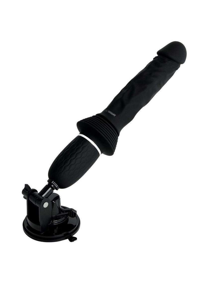 Whipsmart Thrusting Rechargeable Silicone Cock with Remote Control - Black