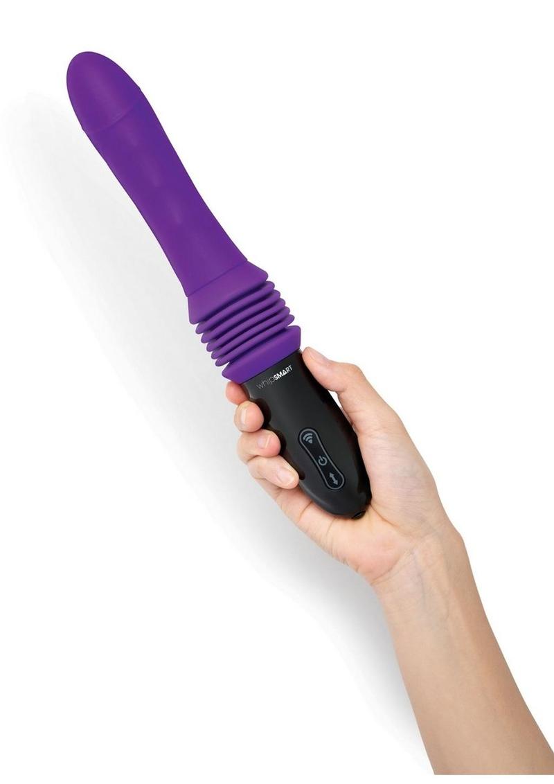 WhipSmart Thrusting Rechargeable Silicone Sex Machine with Remote Control - Purple/Black