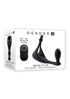 Gender X Back It Up Rechargeable Silicone Vibrating Butt Plug with Remote Control - Black