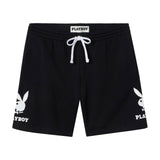 PLAYBOY Men's Double Bunny Sweat Shorts