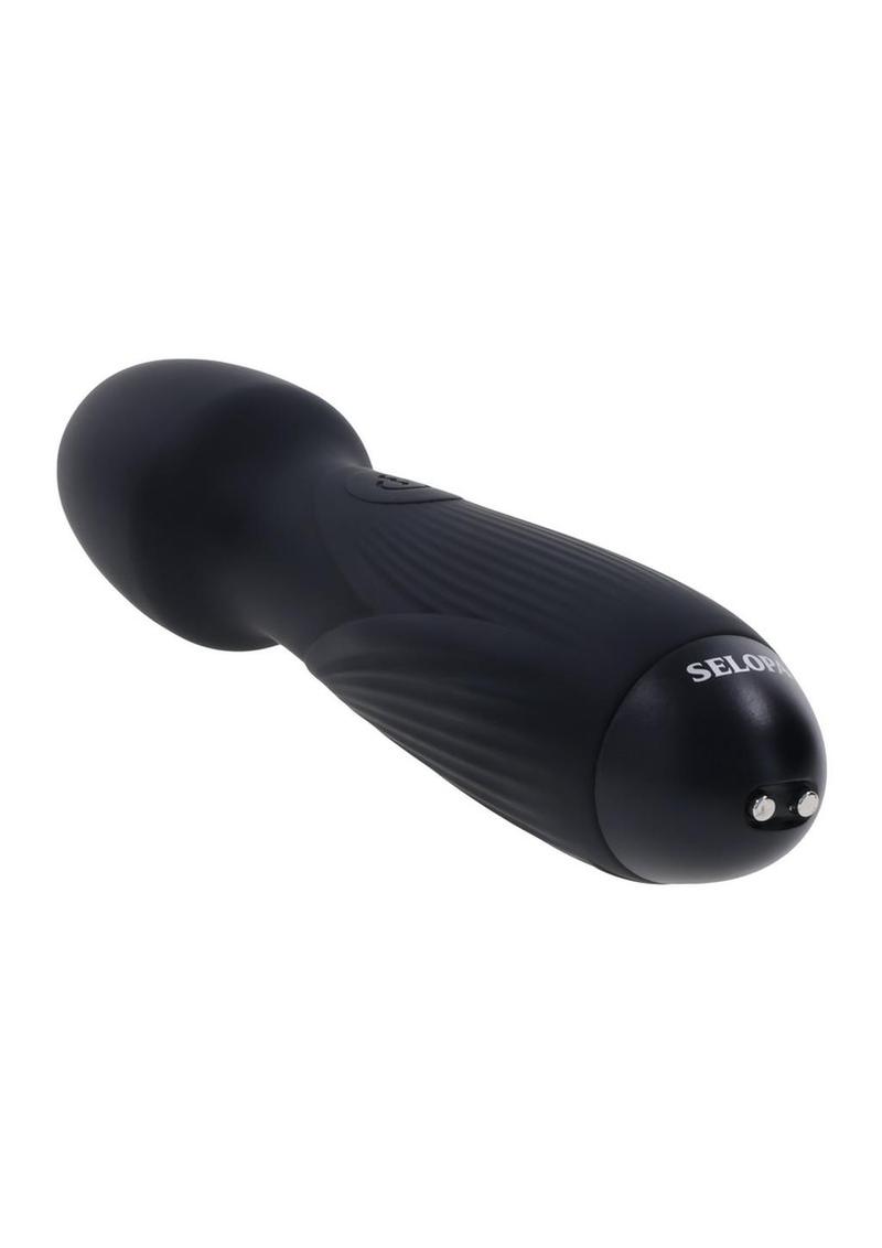 Selopa Power Trip Rechargeable Silicone Wand - Black