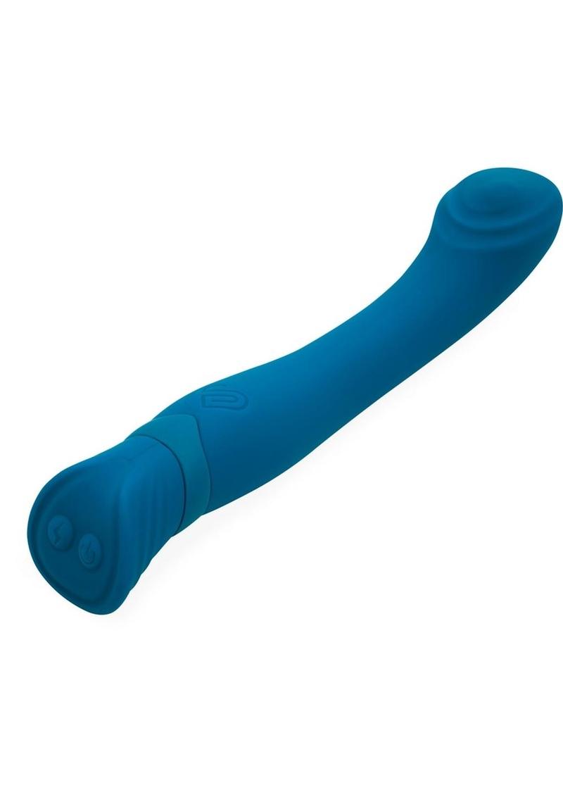 Nu Sensuelle Calypso Rechargeable Silicone Roller Motion G-Spot Vibrator with Clitoral Stimulation - Turquoise