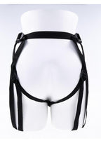 Hidden Pocket Strap-On Vibrator with Remote Control - Black
