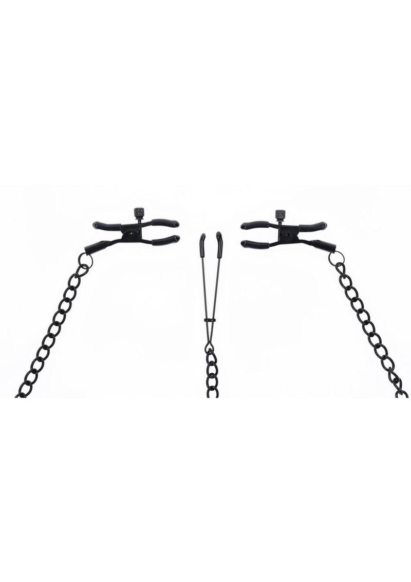 Saffron Nipple to Clit Set - Black/Red