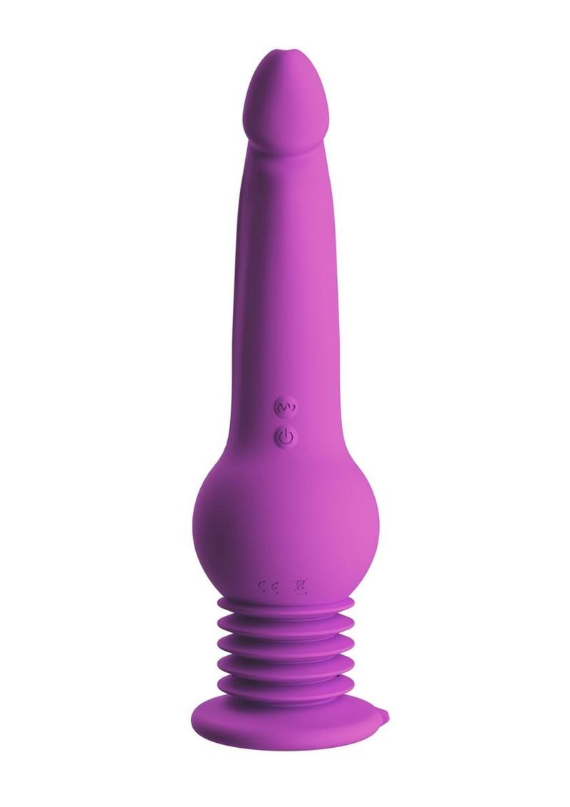 Impressions New York Rechargeable Silicone Gyro-Quake Dildo - Purple