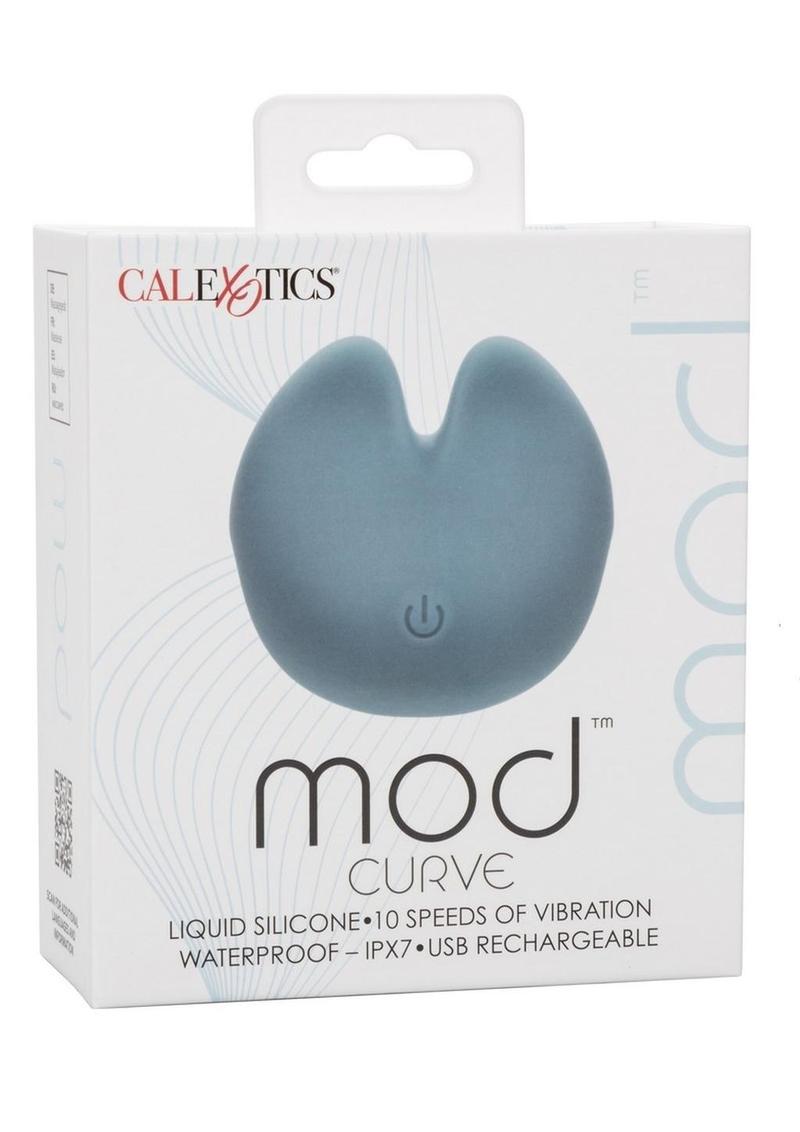 Mod Curve Rechargeable Silicone Massager - Blue