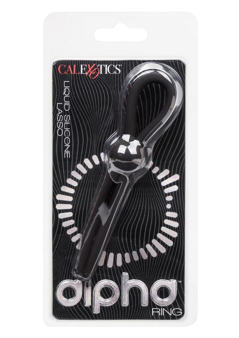Alpha Liquid Silicone Lasso Cock Tie - Black