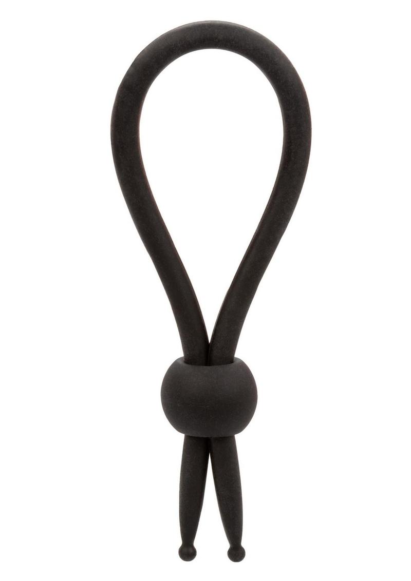 Alpha Liquid Silicone Lasso Cock Tie - Black