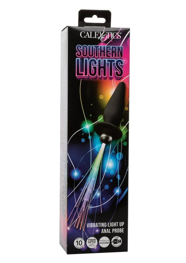 Southern Lights Vibrating Light Up Anal Probe - Black