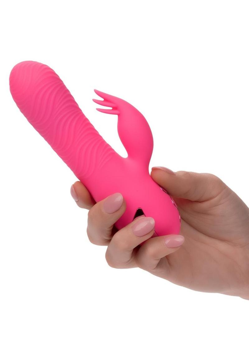 California Dreaming Sacramento Sweetie Rechargeable Silicone Rabbit Vibrator - Pink