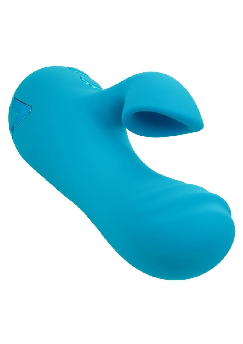 California Dreaming Sunset Beach Seducer Rechargeable Silicone Rabbit Vibrator - Blue