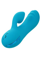California Dreaming Sunset Beach Seducer Rechargeable Silicone Rabbit Vibrator - Blue