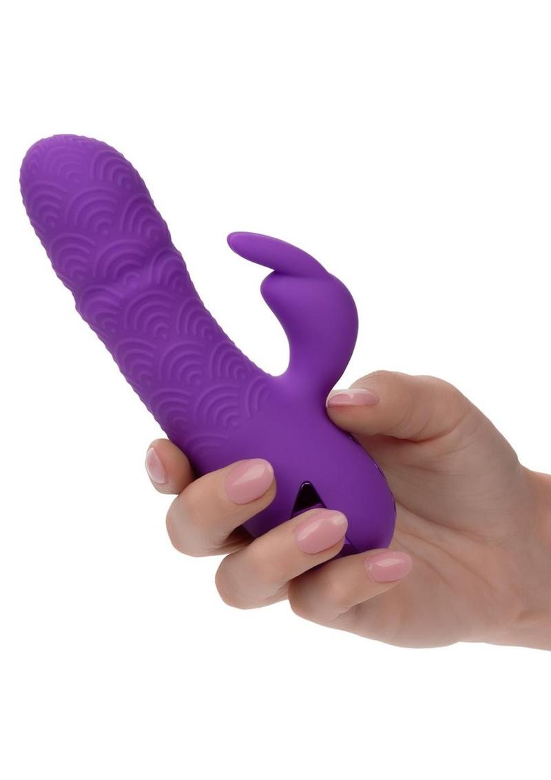 California Dreaming Manhattan Beach Marvel Rechargeable Silicone Rabbit Vibrator - Purple