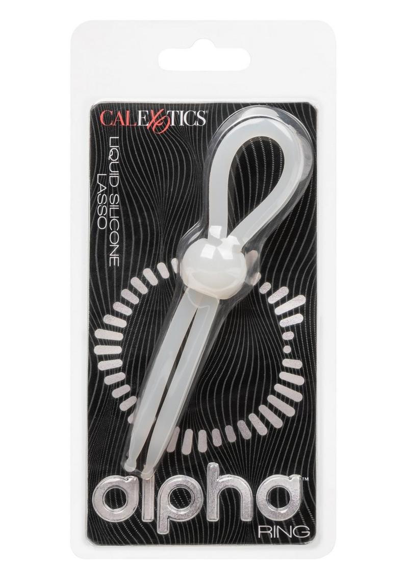 Alpha Liquid Silicone Lasso Cock Tie - Natural White