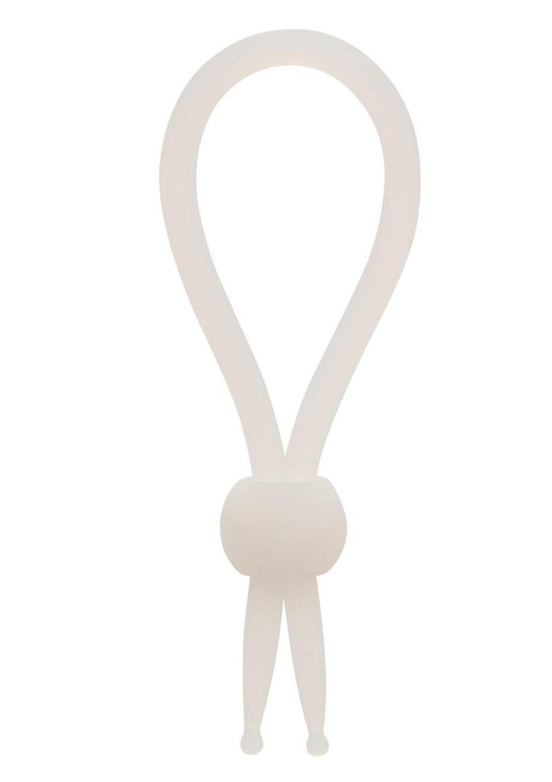 Alpha Liquid Silicone Lasso Cock Tie - Natural White