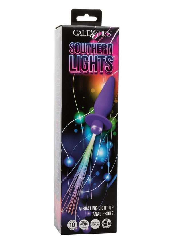 Southern Lights Vibrating Light Up Anal Probe - Purple