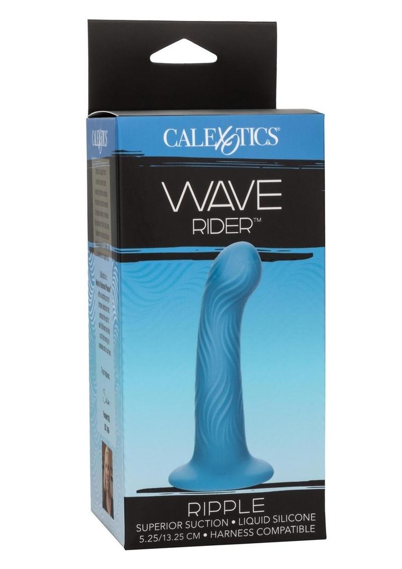 Wave Rider Ripple Silicone Anal Plug - Blue